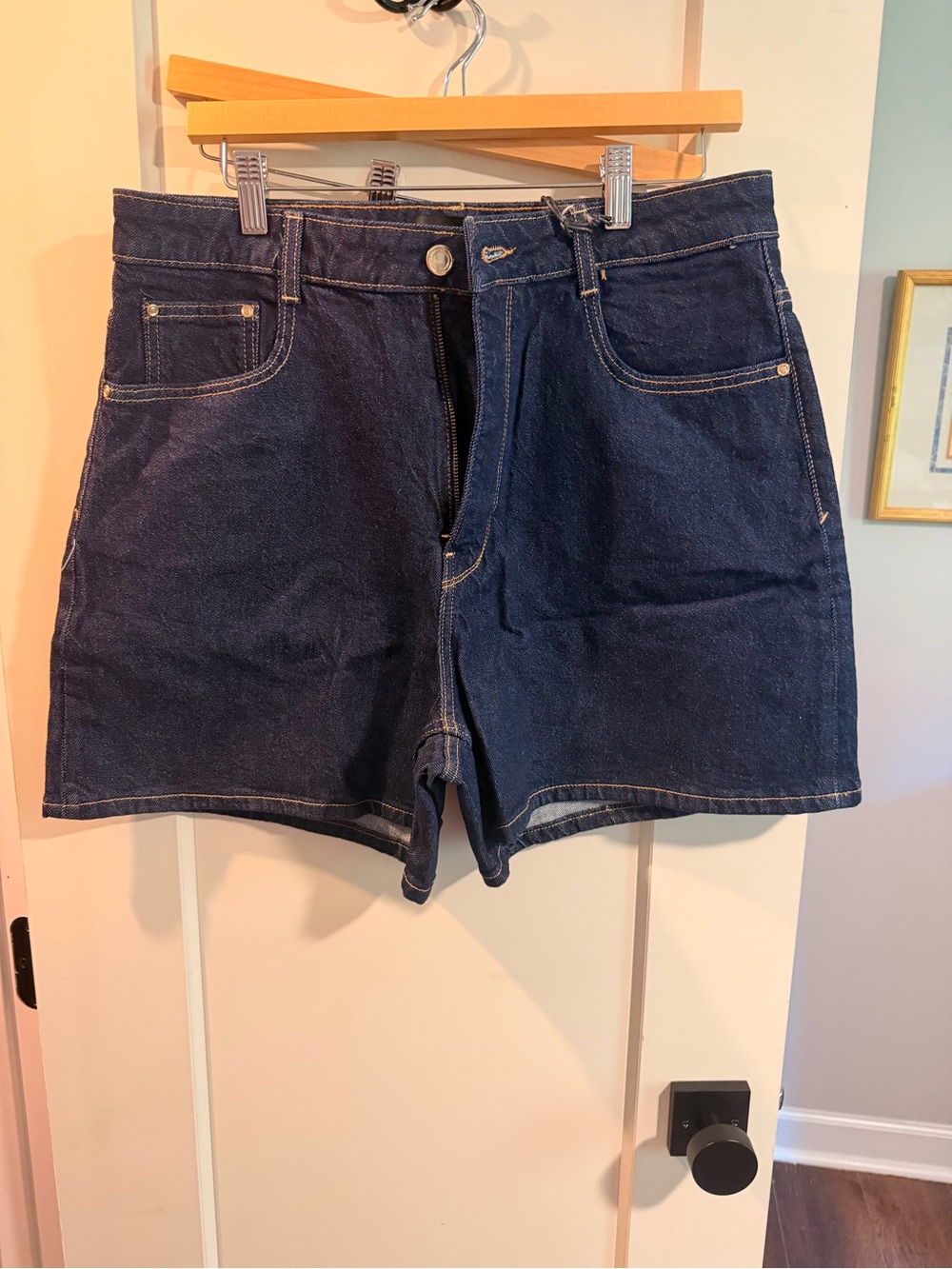 Zara Dark Blue Denim Shorts